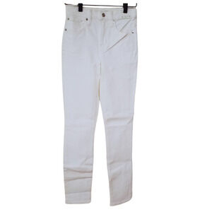 J.Crew 9” Toothpick Mid Rise Stretch Jeans | White Wash | Size 24 | NWT